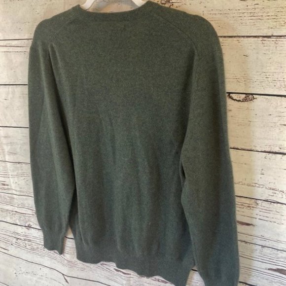 Kenneth Roberts green soft cashmere sweater - Picture 7 of 8